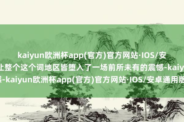 kaiyun欧洲杯app(官方)官方网站·IOS/安卓通用版/手机APP下载让整个这个词地区皆堕入了一场前所未有的震憾-kaiyun欧洲杯app(官方)官方网站·IOS/安卓通用版/手机APP下载