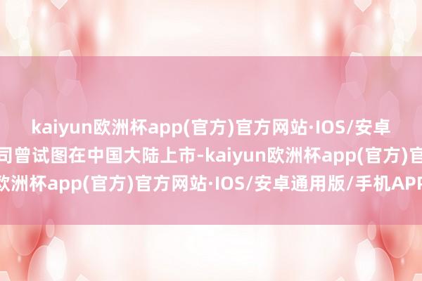 kaiyun欧洲杯app(官方)官方网站·IOS/安卓通用版/手机APP下载公司曾试图在中国大陆上市-kaiyun欧洲杯app(官方)官方网站·IOS/安卓通用版/手机APP下载