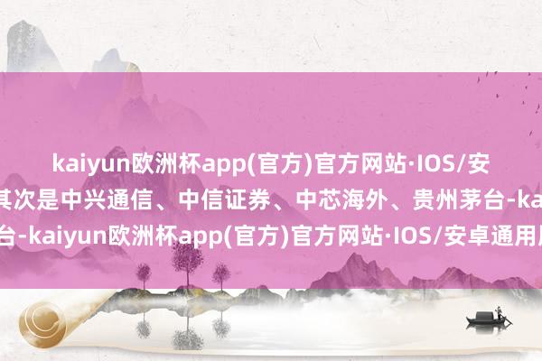 kaiyun欧洲杯app(官方)官方网站·IOS/安卓通用版/手机APP下载其次是中兴通信、中信证券、中芯海外、贵州茅台-kaiyun欧洲杯app(官方)官方网站·IOS/安卓通用版/手机APP下载