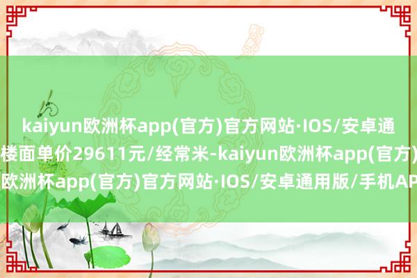 kaiyun欧洲杯app(官方)官方网站·IOS/安卓通用版/手机APP下载抽象楼面单价29611元/经常米-kaiyun欧洲杯app(官方)官方网站·IOS/安卓通用版/手机APP下载