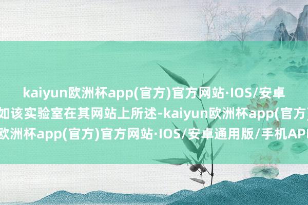 kaiyun欧洲杯app(官方)官方网站·IOS/安卓通用版/手机APP下载正如该实验室在其网站上所述-kaiyun欧洲杯app(官方)官方网站·IOS/安卓通用版/手机APP下载