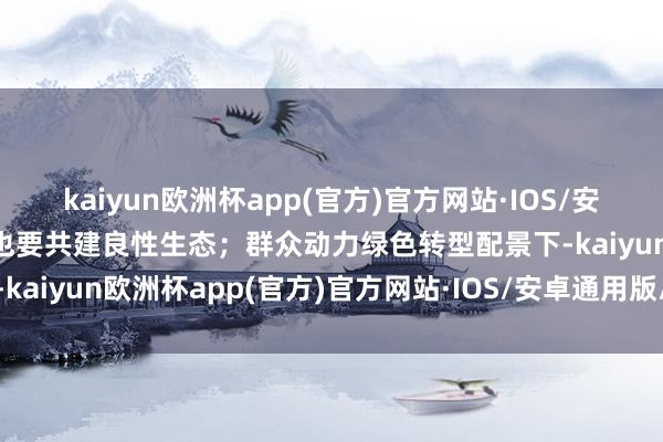 kaiyun欧洲杯app(官方)官方网站·IOS/安卓通用版/手机APP下载也要共建良性生态；群众动力绿色转型配景下-kaiyun欧洲杯app(官方)官方网站·IOS/安卓通用版/手机APP下载